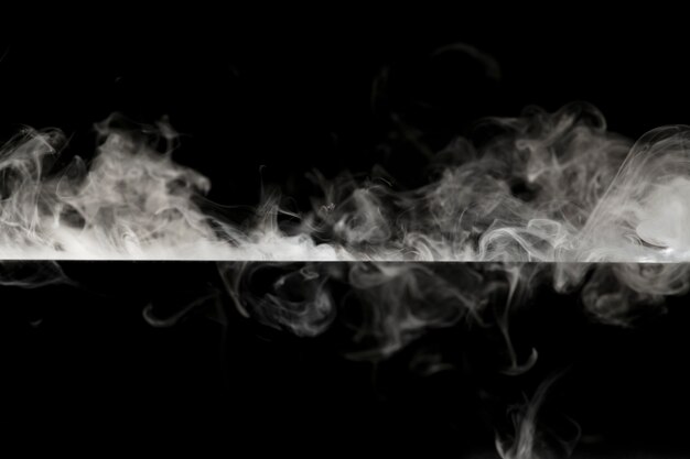 Fondo abstracto, diseño cinematográfico de borde de textura de humo negro