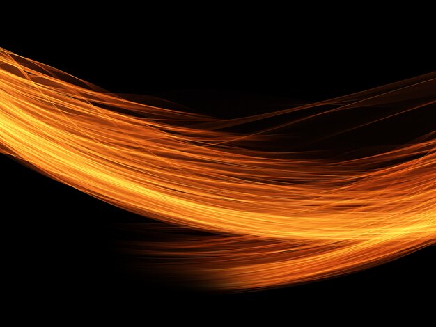 Fondo abstracto de líneas fluidas ardientes
