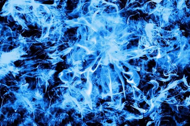 Fondo abstracto llama, fuego azul ardiente