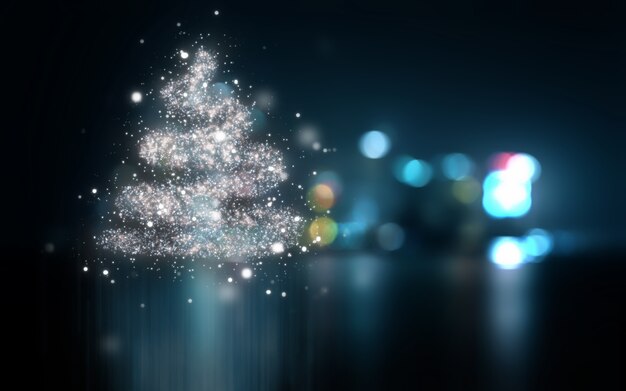 Fondo abstracto de Navidad con luces bokeh