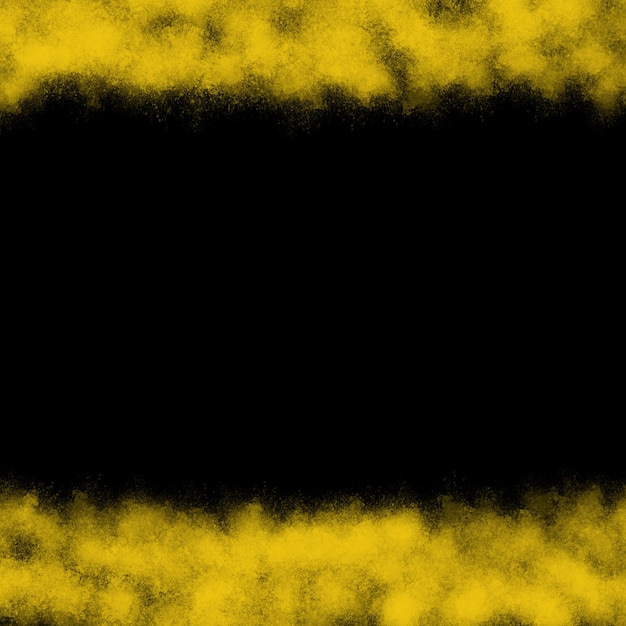 Fondo abstracto negro con efecto amarillo de espray