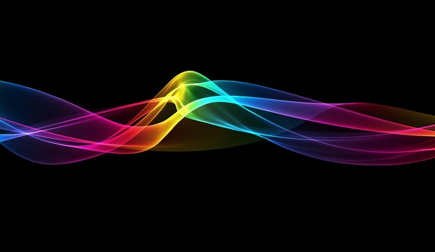 Fondo abstracto con olas fluyentes de colores del arco iris