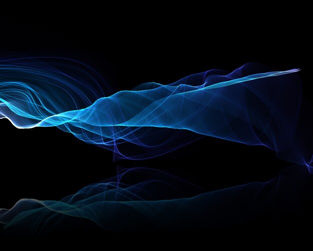 Fondo abstracto de ondas que fluyen azul eléctrico