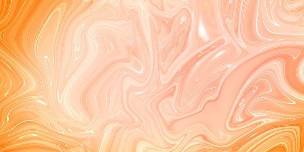 Foto gratuita fondo abstracto de pintura naranja textura acrílica con patrón de mármol