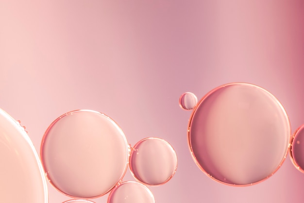 Fondo abstracto rosa suave con burbujas