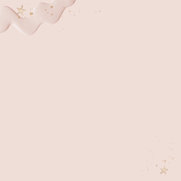 Fondo acrílico rosa con elementos dorados.