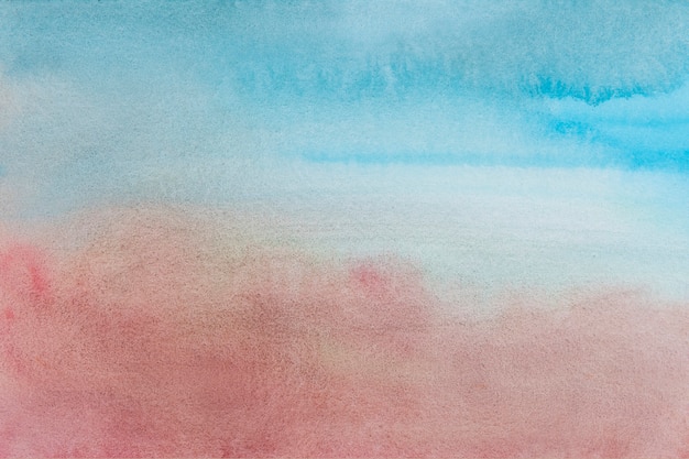 Fondo de acuarela azul descolorido con estilo abstracto rosa