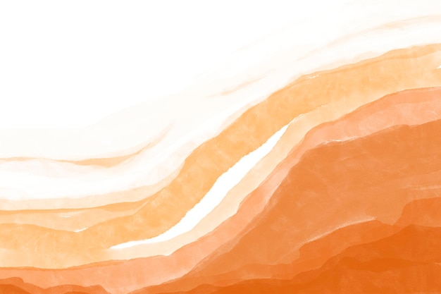 Foto gratuita fondo de acuarela naranja, diseño abstracto de papel tapiz de escritorio