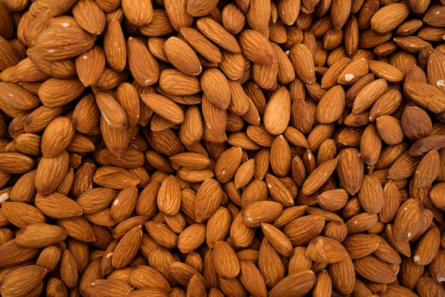 Fondo de almendras orgánicas