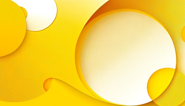 Fondo amarillo abstracto con IA generativa de círculos