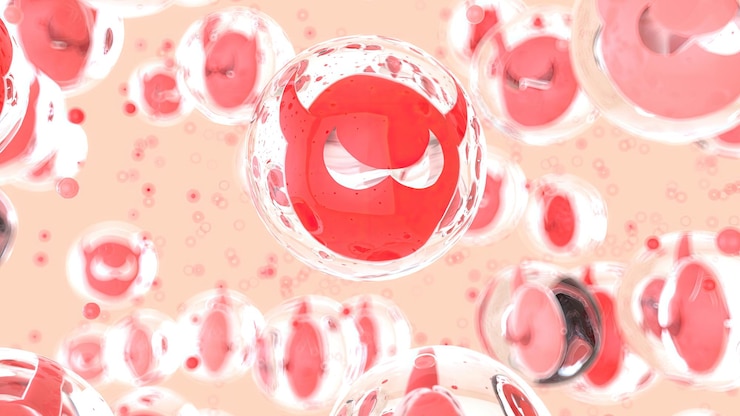 Foto gratuito fondo de arte abstracto de virus en burbujas