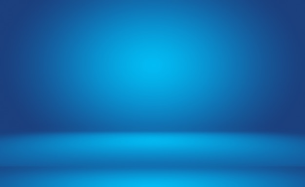 Fondo azul degradado de lujo abstracto. Azul oscuro liso con banner de estudio de viñeta negra.
