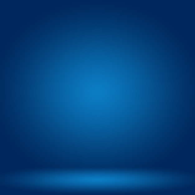 Fondo azul degradado de lujo abstracto. Azul oscuro liso con banner de estudio de viñeta negra.