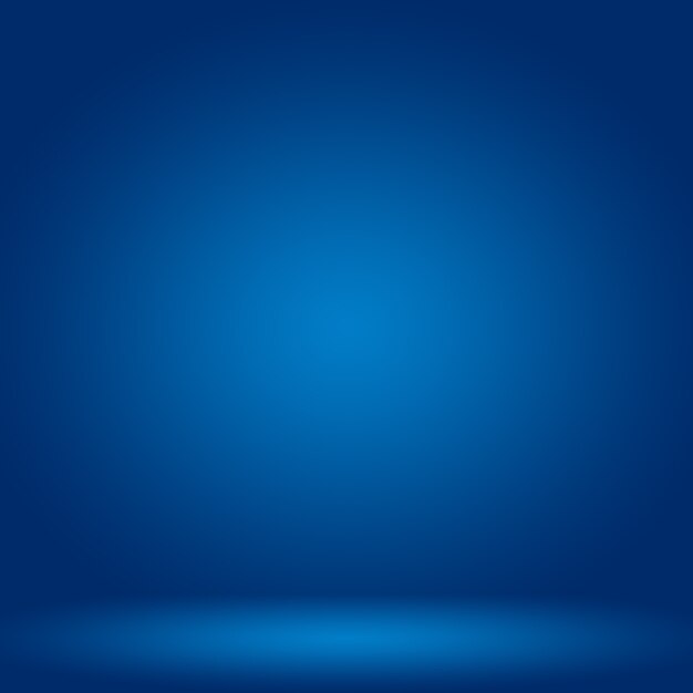 Fondo azul degradado de lujo abstracto. Azul oscuro liso con banner de estudio de viñeta negra.