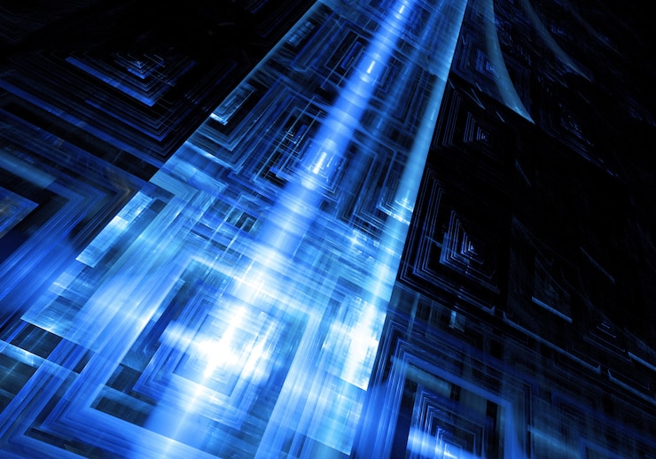 Foto gratuito fondo azul tecnológico
