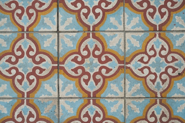 Foto gratuita fondo de azulejos antiguos