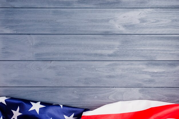 Fondo de bandera americana con copyspace arriba