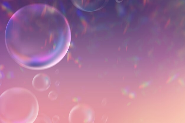 Fondo de banner de burbujas claras estéticas