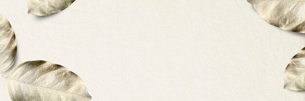 Fondo de banner de lujo de marco de borde de hoja de oro