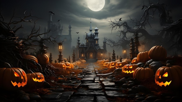 Foto gratuita fondo de banner promocional del día de halloween