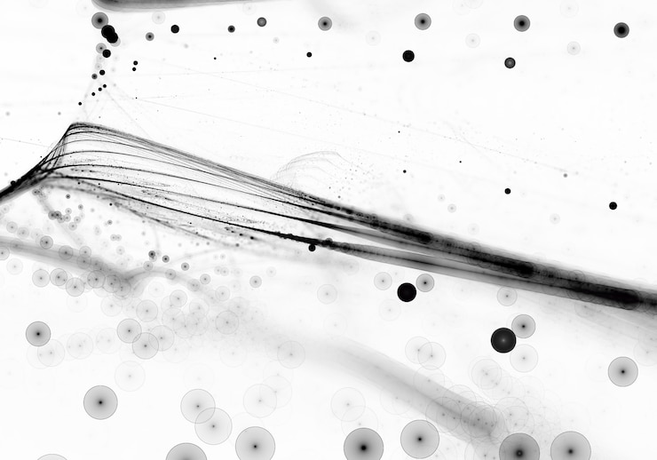 Foto gratuito fondo bokeh abstracto con líneas de onda negras
