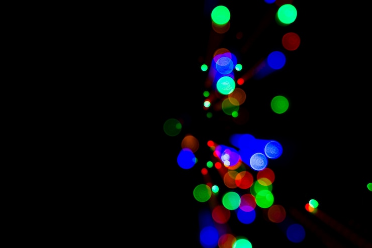Foto gratuito fondo bokeh abstracto con luces de colores