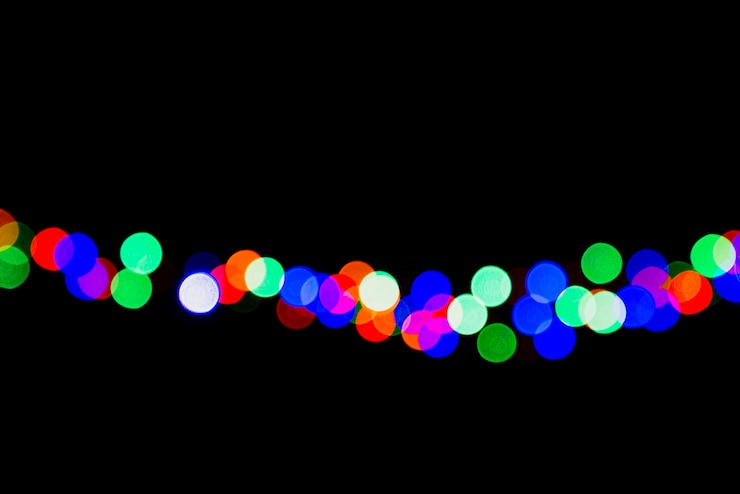 Foto gratuito fondo bokeh abstracto con luces de colores