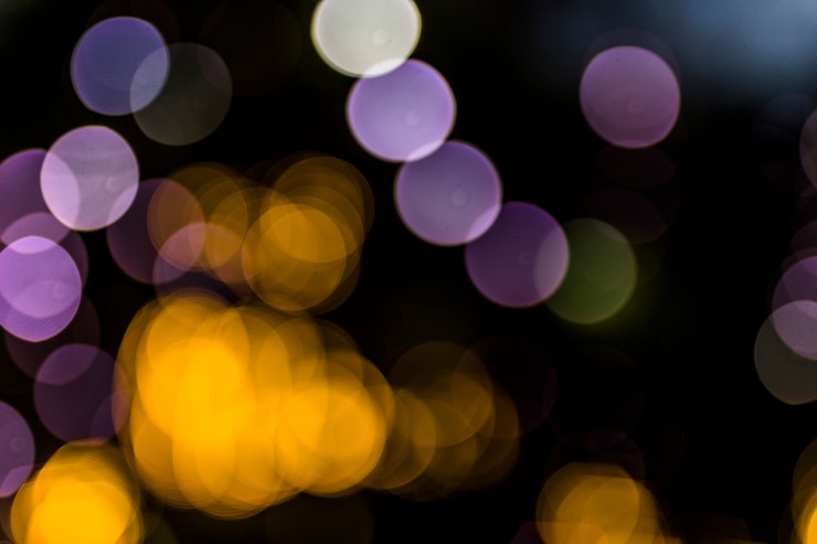 Foto gratuito el fondo de bokeh abstracto por la noche