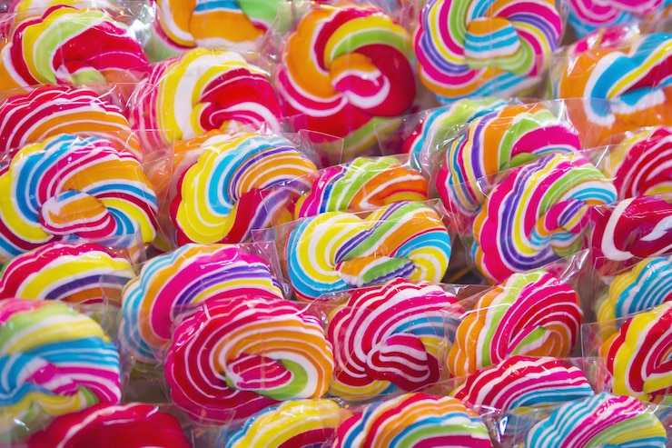 Foto gratuito fondo de caramelo colorido