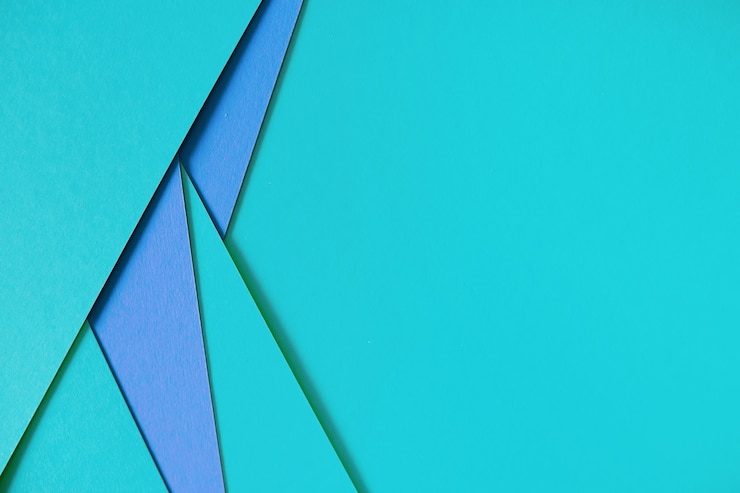 Foto gratuito fondo de cartulina de composición geométrica azul con copyspace