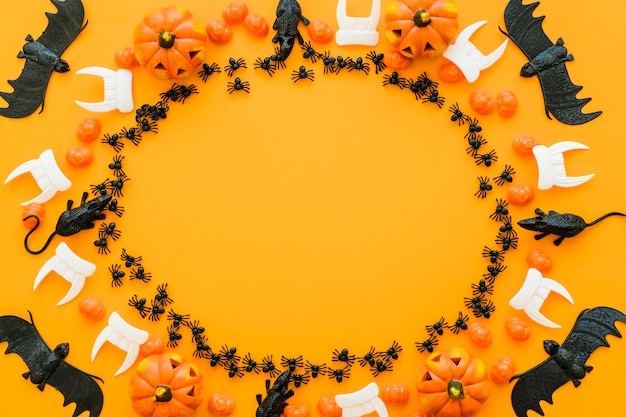 Foto gratuita fondo circular de halloween