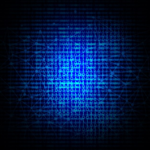 Fondo de código binario abstracto