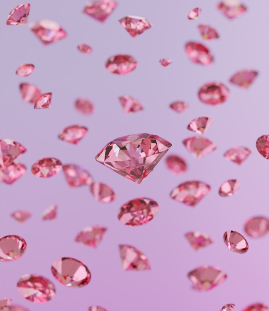 Fondo de colección de diamantes rosas