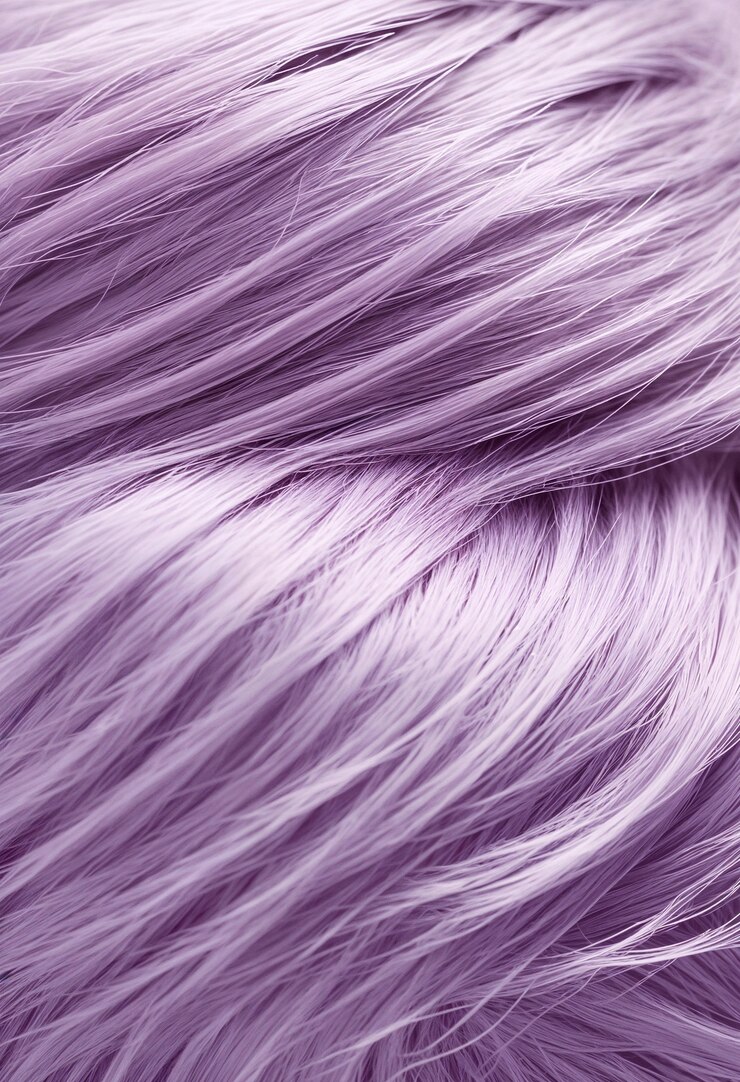 Fondo de color lavanda con textura de cabello