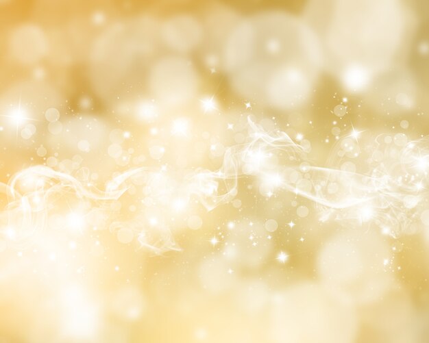 Fondo colorido con estrellas y efecto de luces bokeh