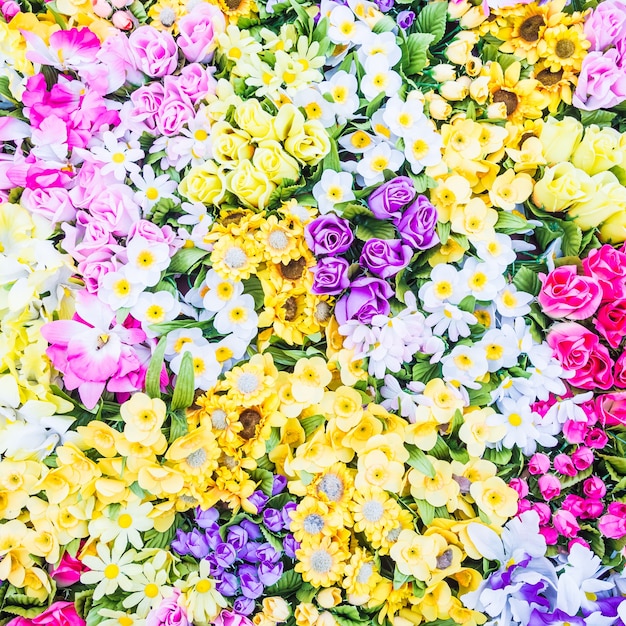 Fondo colorido de flores bonitas