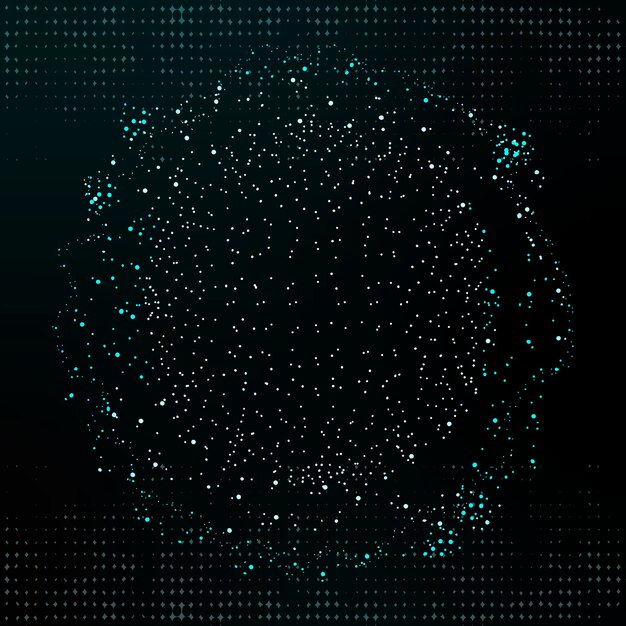 Fondo corporativo de tecnología de círculo de punto digital