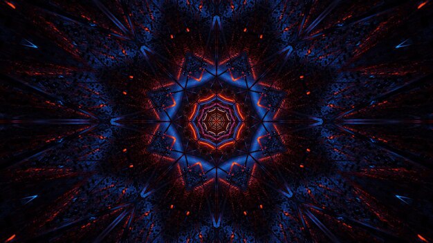 Fondo cósmico de luces láser negras, azules y rojas: perfecto para un fondo de pantalla digital