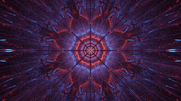 Fondo cósmico de luces láser violeta-azul y rojo: perfecto para un fondo de pantalla digital