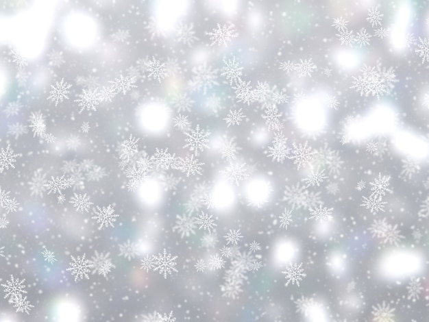 Fondo decorativo de Navidad con diseño de copos de nieve cayendo