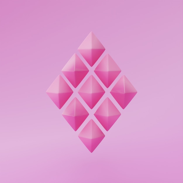 Fondo degradado de diamantes rosa