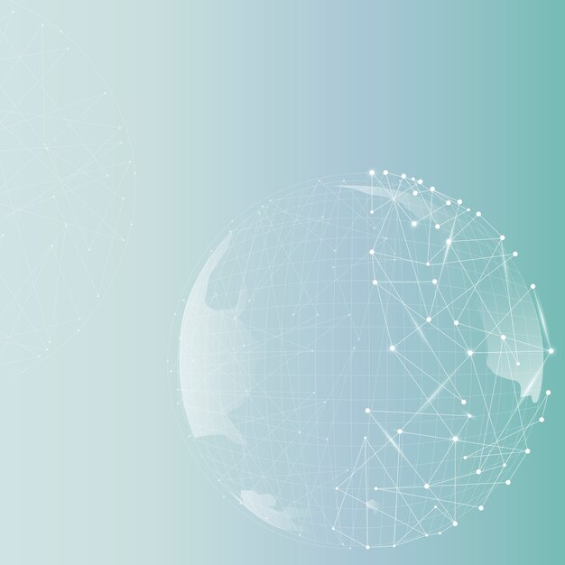 Fondo degradado de negocios de tecnología de globo