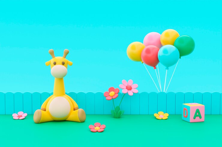 Foto gratuito fondo de dibujos animados 3d para niños