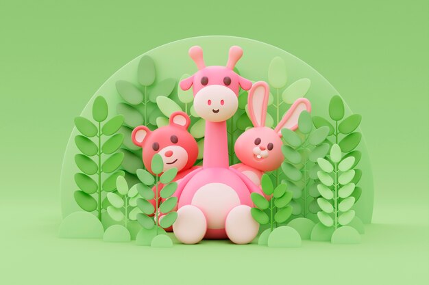 fondo de dibujos animados 3d para niños