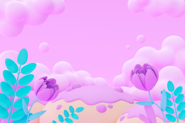 fondo de dibujos animados 3d para niños