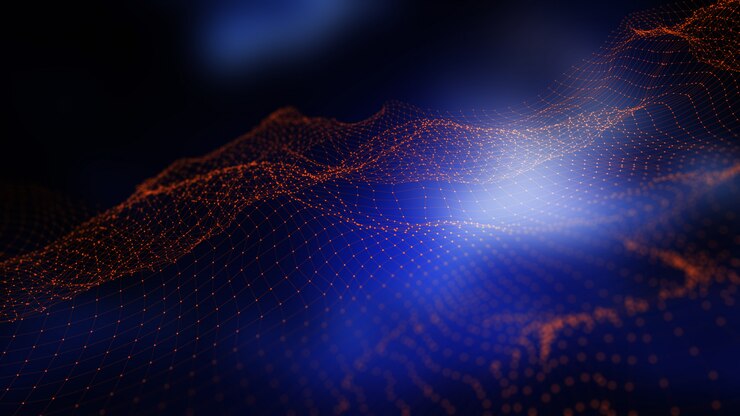 Foto gratuito fondo digital 3d con puntos y líneas de conexión