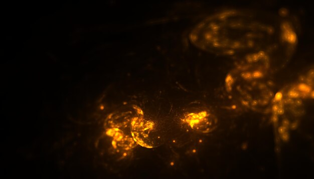 Fondo dorado de aura de chispa de fuego