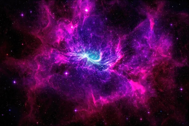 Fondo espacial cosmos de noche estrellada realista y estrellas brillantes vía láctea y galaxia de color de polvo de estrellas