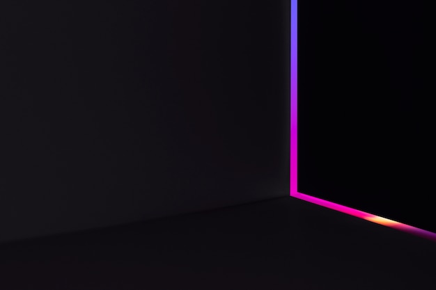 Fondo estético con efecto de luz led de neón abstracto