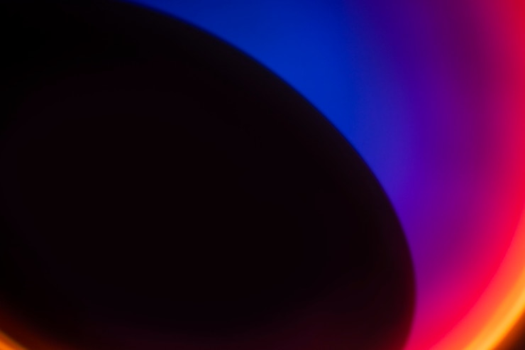 Foto gratuito fondo estético con efecto de luz de neón con gradiente